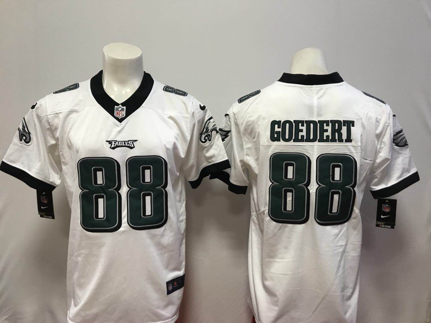 Men Philadelphia Eagles 88 Goedert White Vapor Untouchable Player Nike Limited NFL Jerseys